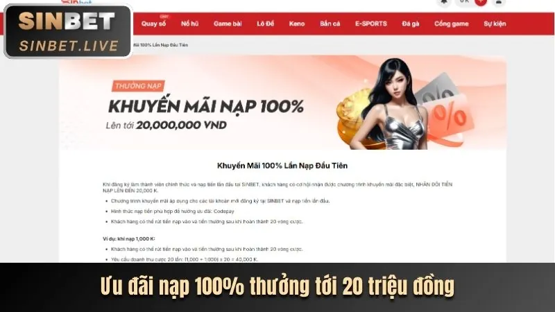 Ưu đãi chào mừng người chơi mới